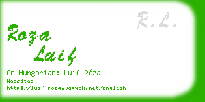 roza luif business card