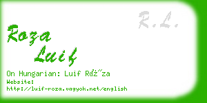 roza luif business card